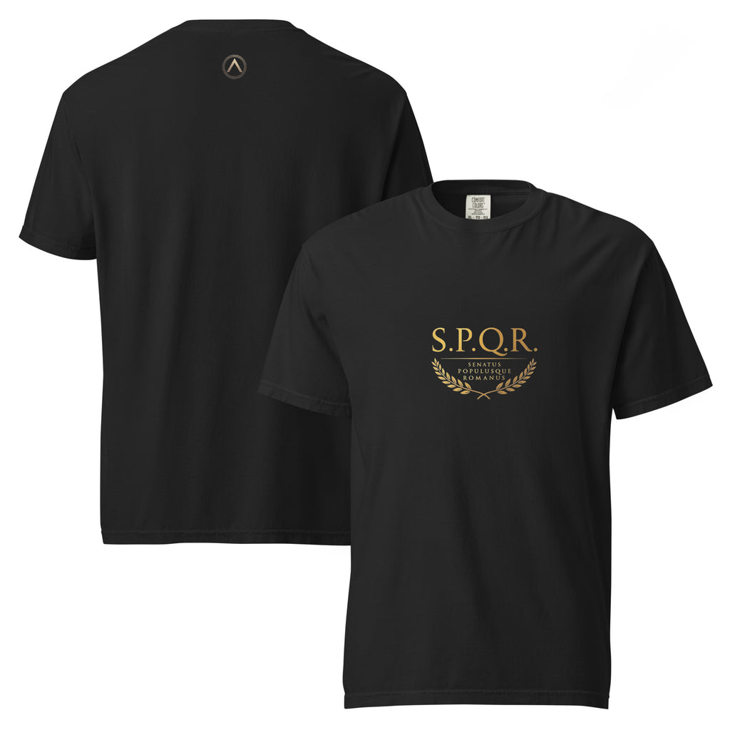 Camiseta Gruesa SPQR Negro